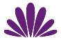 Icône illustrative fleur mauve